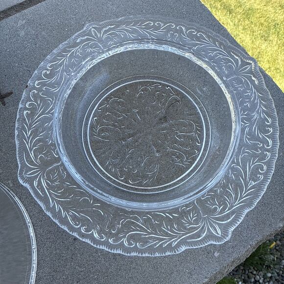 Vtg Round Dish Lid Covered Clear Glass Dome Cheese Butter 7in Butter Sandwich - Picture 3 of 3